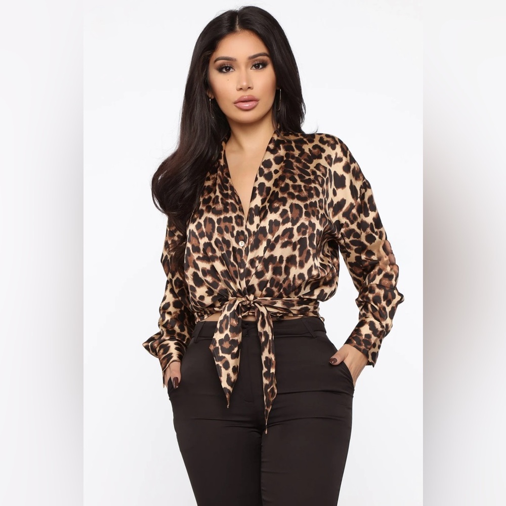 NWOT Fashion Nova Always On The Prowl Top - Leopard